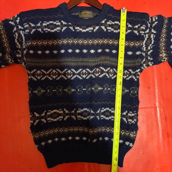 Eddie Bauer Men's Fair Isle Sweater Blue Size M - Picture 4 of 6